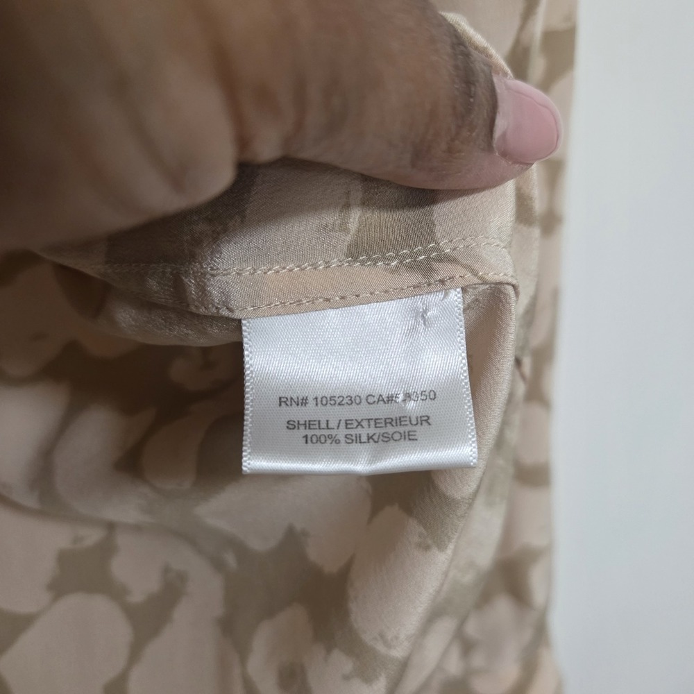 Equipment Femme Womens Adalyn Silk Blouse Blush Pink Butterfly Accent‎ Small - Picture 7 of 9